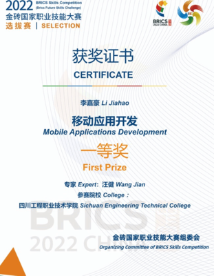 軟件工程系學(xué)生榮獲&ldquo;金磚國家職業(yè)技能大賽選拔賽&rdquo;一等獎(jiǎng)